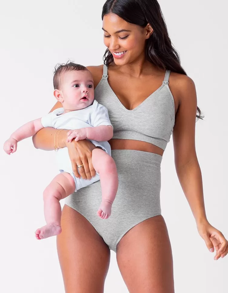 Seraphine Culotte post-grossesse taille haute – Lot de 2 Gris/Rose pâle | < Mise en forme et Habillement | Vêtements d'allaitement