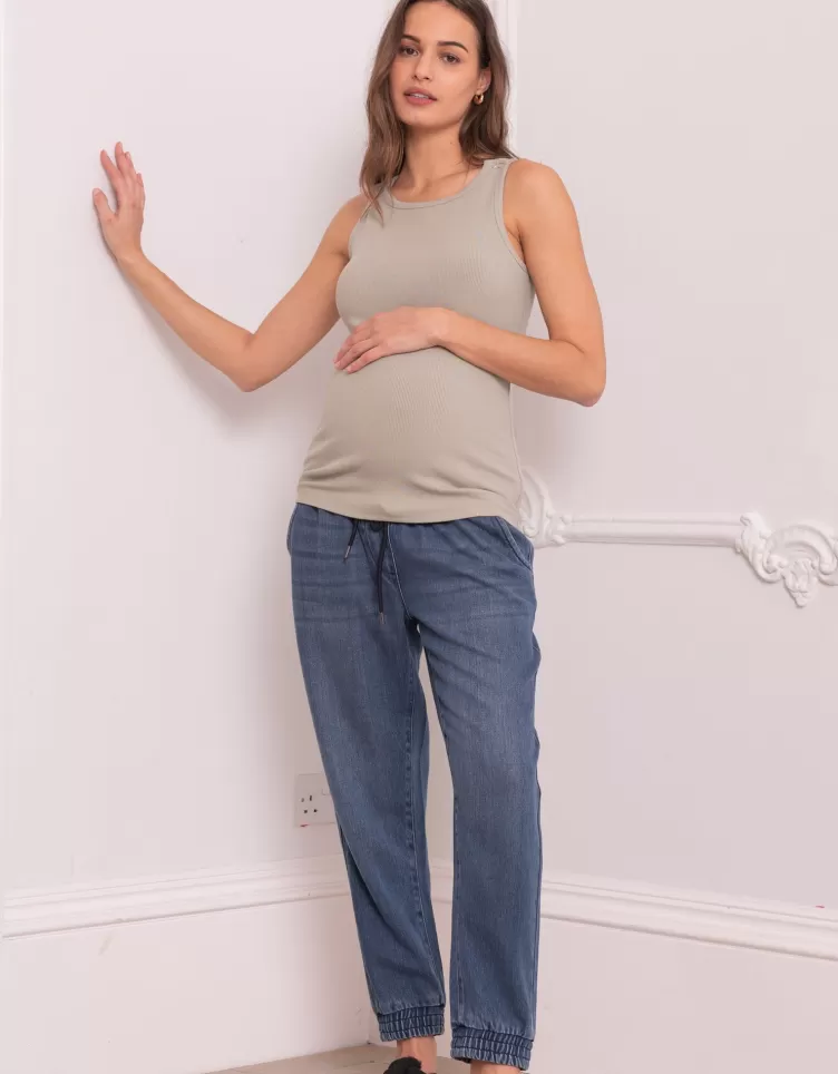 Seraphine Débardeur de grossesse et allaitement avec soutien-gorge intégré en jersey | < Vêtements d'allaitement | Hoodies et Tops