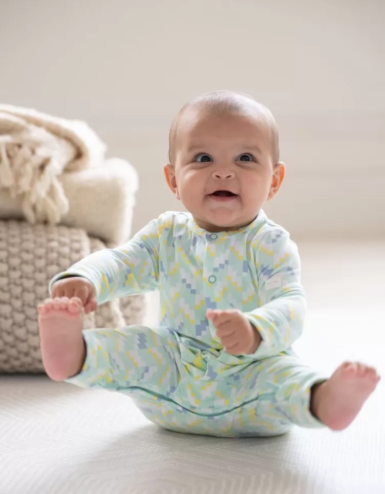 Seraphine Dors-bien en coton bio à fermeture facile et bavoir | < CARIPOD™ | Cadeau Bébé