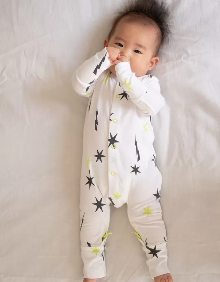 Seraphine Dors-bien en coton bio à fermeture facile et bavoir | < CARIPOD™ | Cadeau Bébé