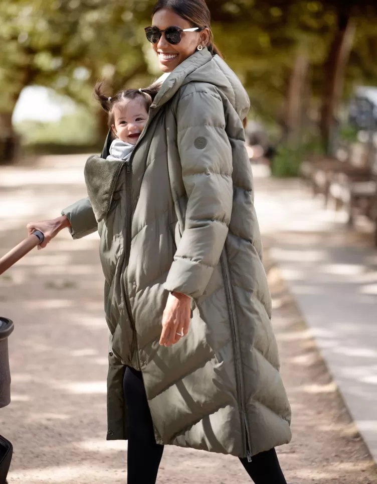 Seraphine Doudoune longue de grossesse et de portage | < CARIPOD™ | Manteaux et Portage