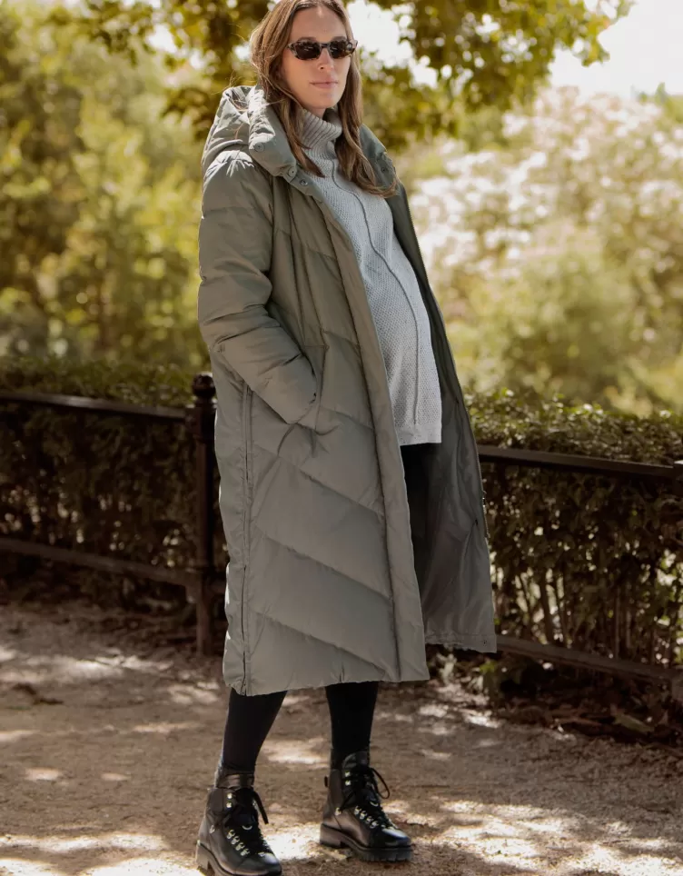 Seraphine Doudoune longue de grossesse et de portage | < CARIPOD™ | Manteaux et Portage