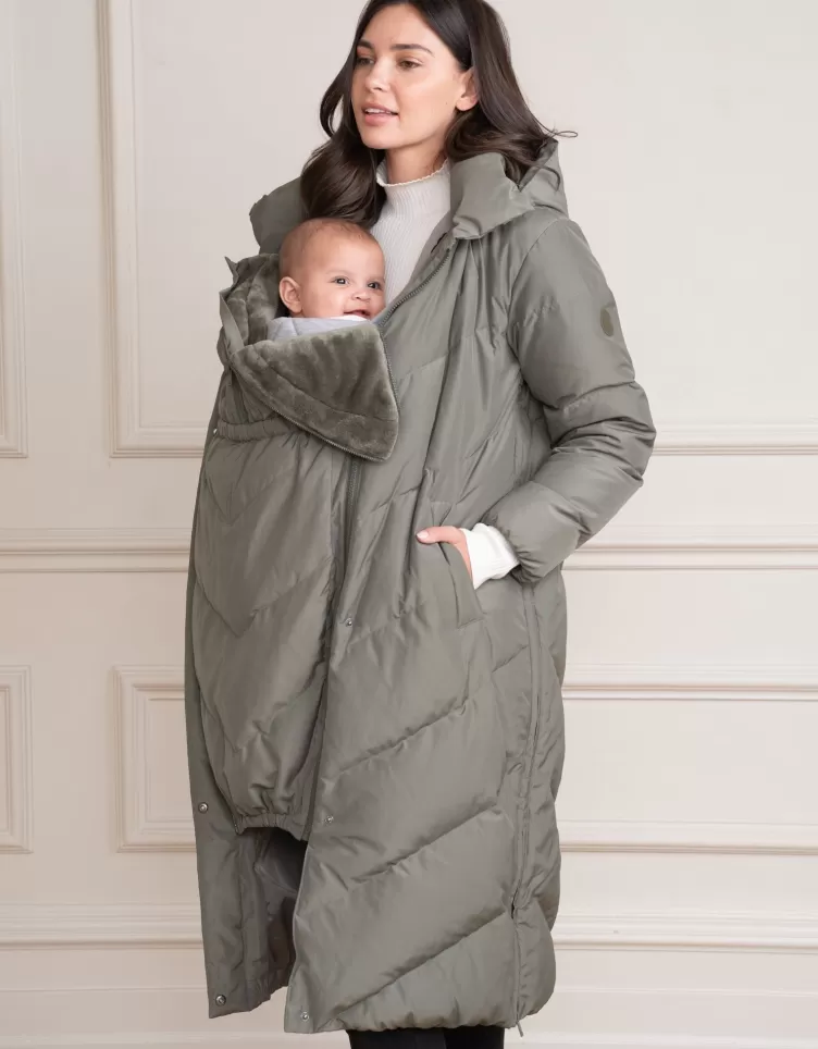 Seraphine Doudoune longue de grossesse et de portage | < CARIPOD™ | Manteaux et Portage