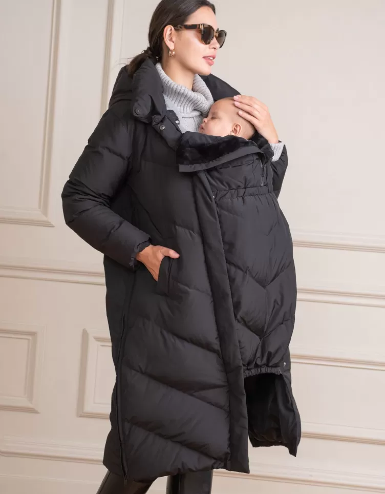 Seraphine Doudoune longue de grossesse et de portage | < Manteaux et Portage | Vêtements de Portage