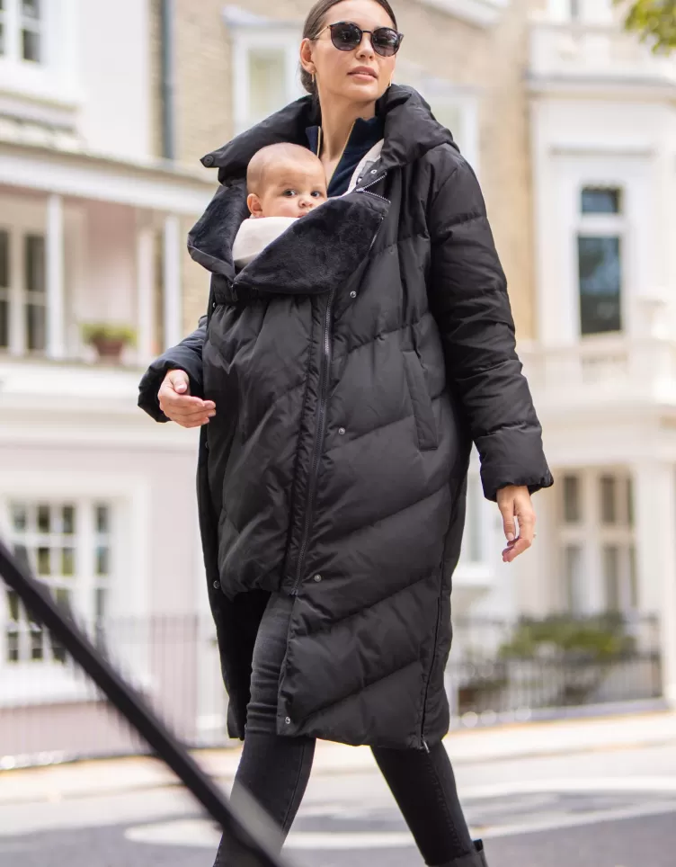 Seraphine Doudoune longue de grossesse et de portage | < Manteaux et Portage | Vêtements de Portage