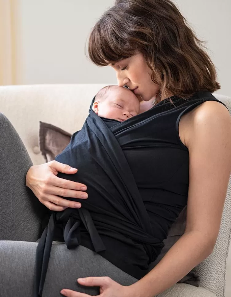 Seraphine Haut contact peau à peau en coton sans manches - Noir | < Cadeau Bébé | Vêtements d'allaitement