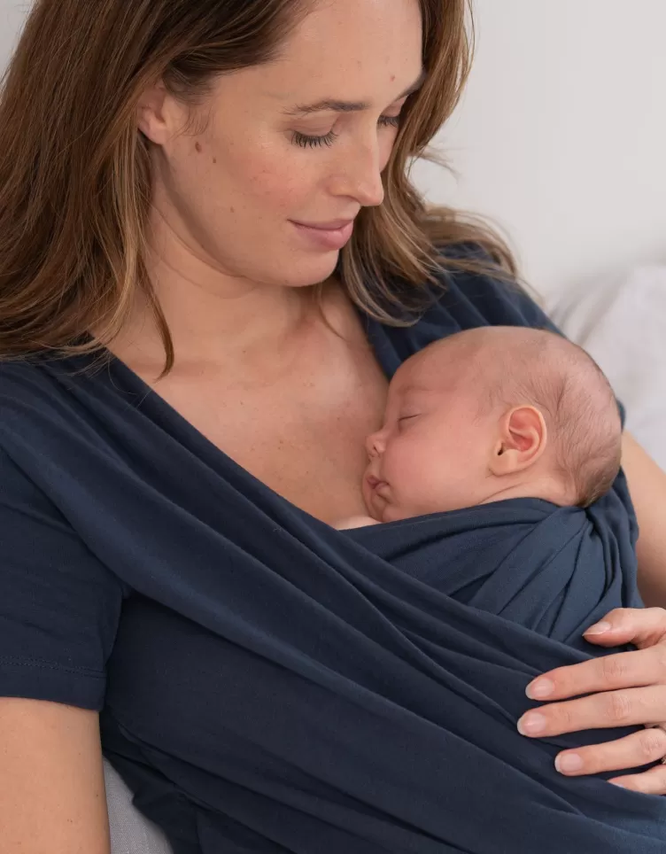 Seraphine Haut contact peau à peau en coton sans manches courtes - marine | < Vêtements d'allaitement | Hoodies et Tops