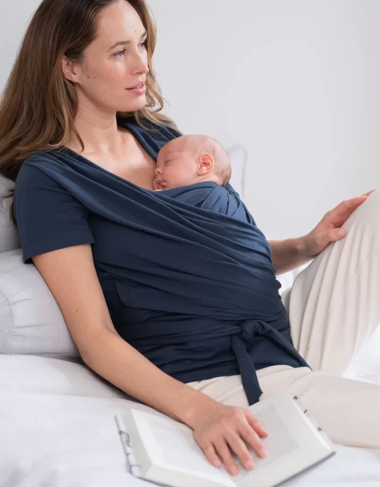 Seraphine Haut contact peau à peau en coton sans manches courtes - marine | < Vêtements d'allaitement | Hoodies et Tops