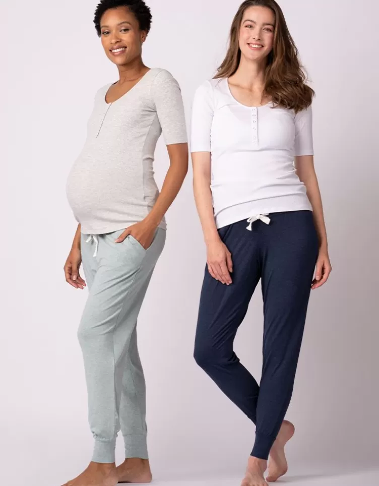 Seraphine Hauts de maternité et d'allaitement à manches longues - Lot de deux, blanc et gris< Vêtements d'allaitement | Hoodies et Tops