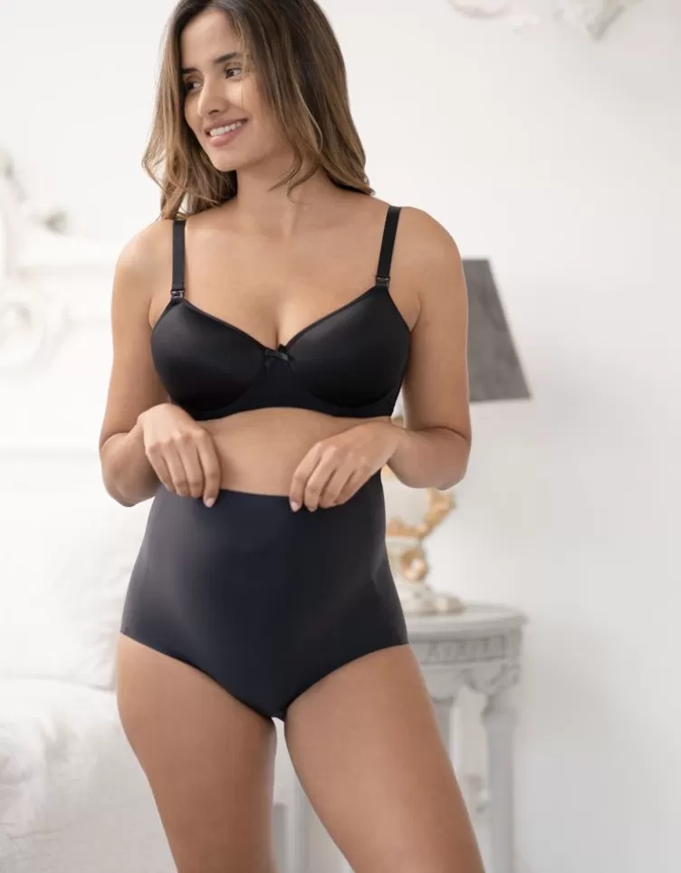 Seraphine Lot de 2 culottes hautes grossesse sans-démarcation – Noir | < Vêtements d'allaitement | Lingerie et gaines