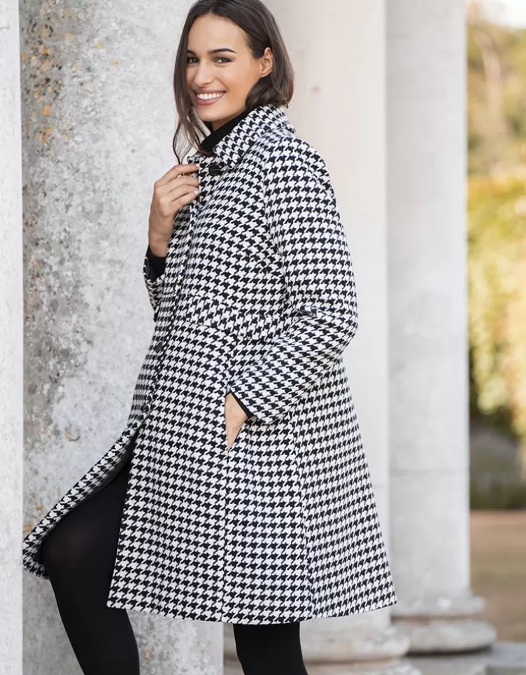 Seraphine Manteau 3 en 1 grossesse et portage en laine mélangée – Motif pied–de–poule | < Manteaux et Portage | Vêtements de Portage