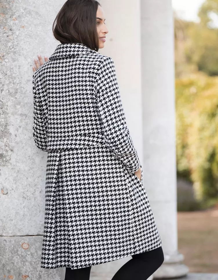 Seraphine Manteau 3 en 1 grossesse et portage en laine mélangée – Motif pied–de–poule | < Manteaux et Portage | Vêtements de Portage