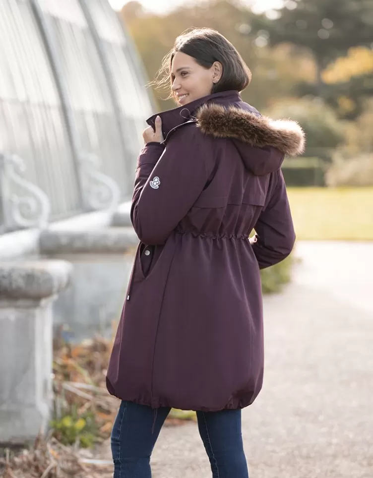 Seraphine Manteau haut de gamme 6 en 1 avec doublure en duvet amovible – Bordeaux | < Manteaux et Portage | Vêtements de Portage