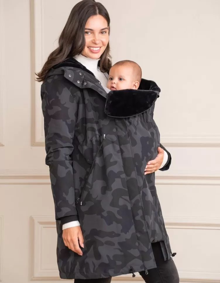 Seraphine Parka de grossesse et de portage camouflage 3 en 1 | < Manteaux et vestes