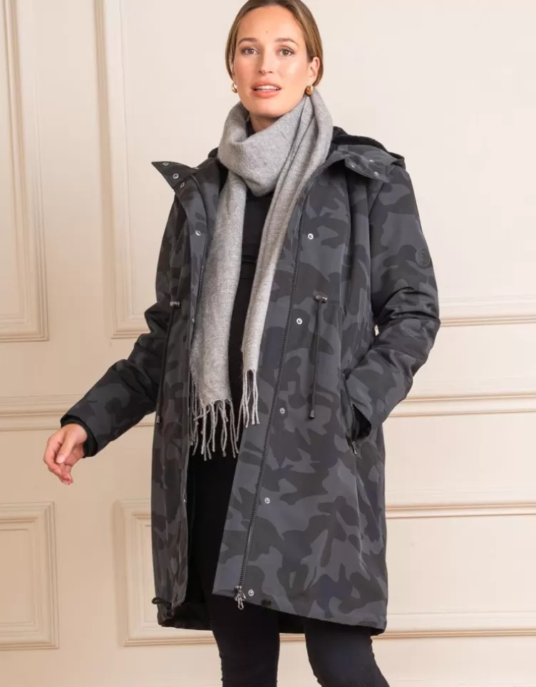 Seraphine Parka de grossesse et de portage camouflage 3 en 1 | < Manteaux et vestes