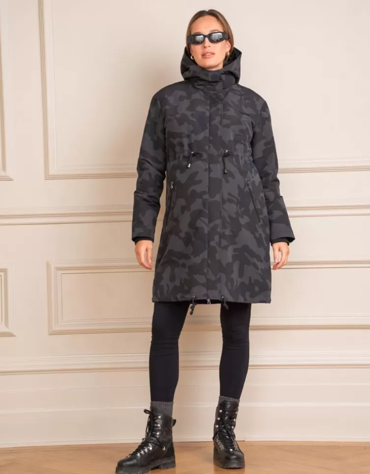 Seraphine Parka de grossesse et de portage camouflage 3 en 1 | < Manteaux et vestes