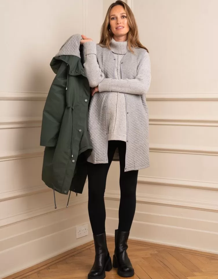 Seraphine Parka de grossesse et de portage kaki 4 en 1 | < Manteaux et vestes