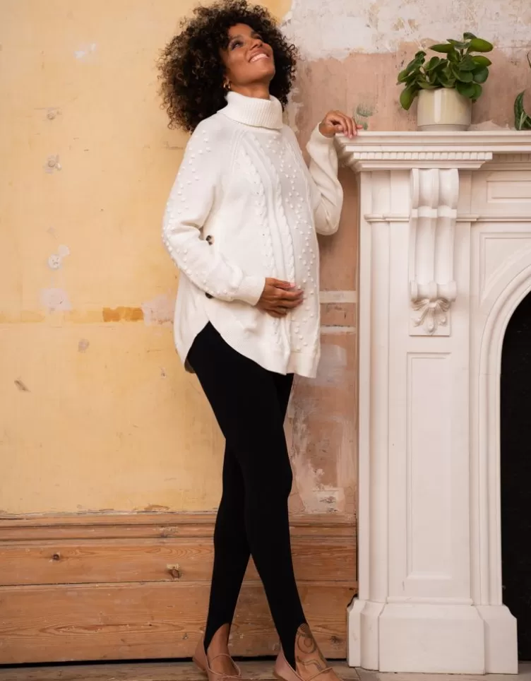 Seraphine Pull grossesse et allaitement à torsades en coton, écru | < Vêtements d'allaitement | Pulls