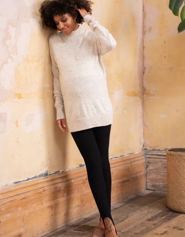 Seraphine Pull grossesse et allaitement effet superposé en coton mélangé | < Vêtements d'allaitement | Pulls