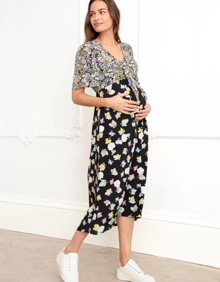 Seraphine Robe de grossesse et allaitement nouée sur le devant | < Vêtements d'allaitement | Robes