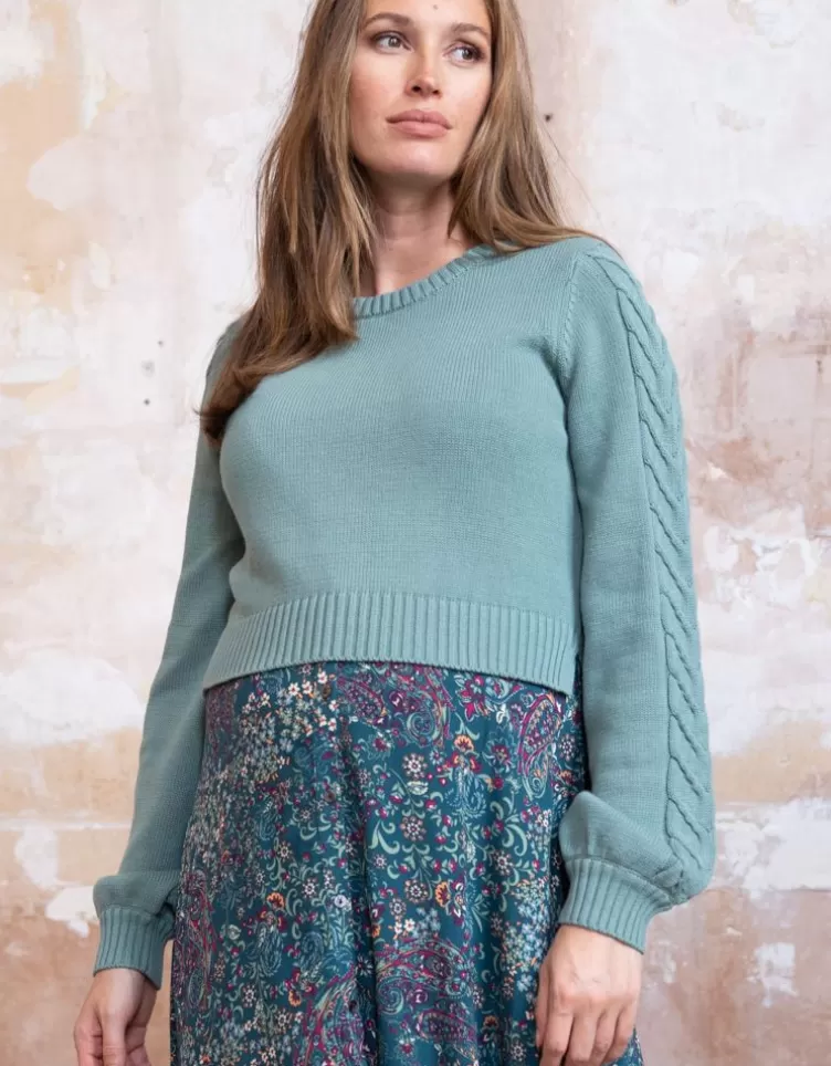 Seraphine Robe grossesse et allaitement 2 en 1 imprimé boho – Vert de bleu | < Vêtements d'allaitement | Robes