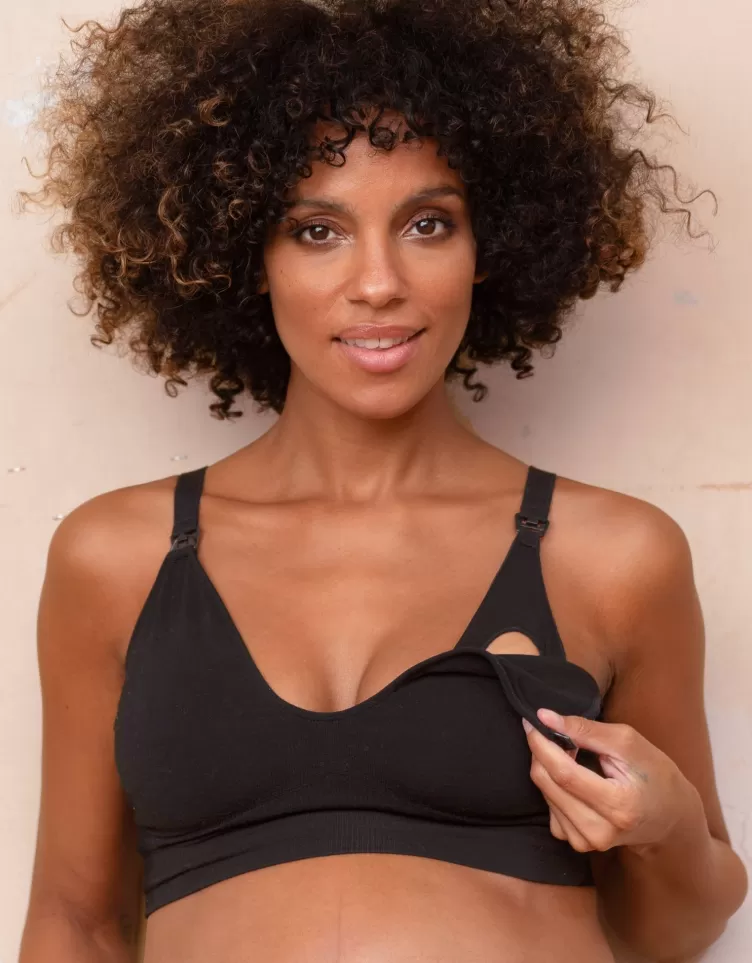 Seraphine Soutien-gorge allaitement en bambou – Lot de 2, Marron & Noir | < Vêtements d'allaitement | Soutien-gorge d'allaitement et Lingerie