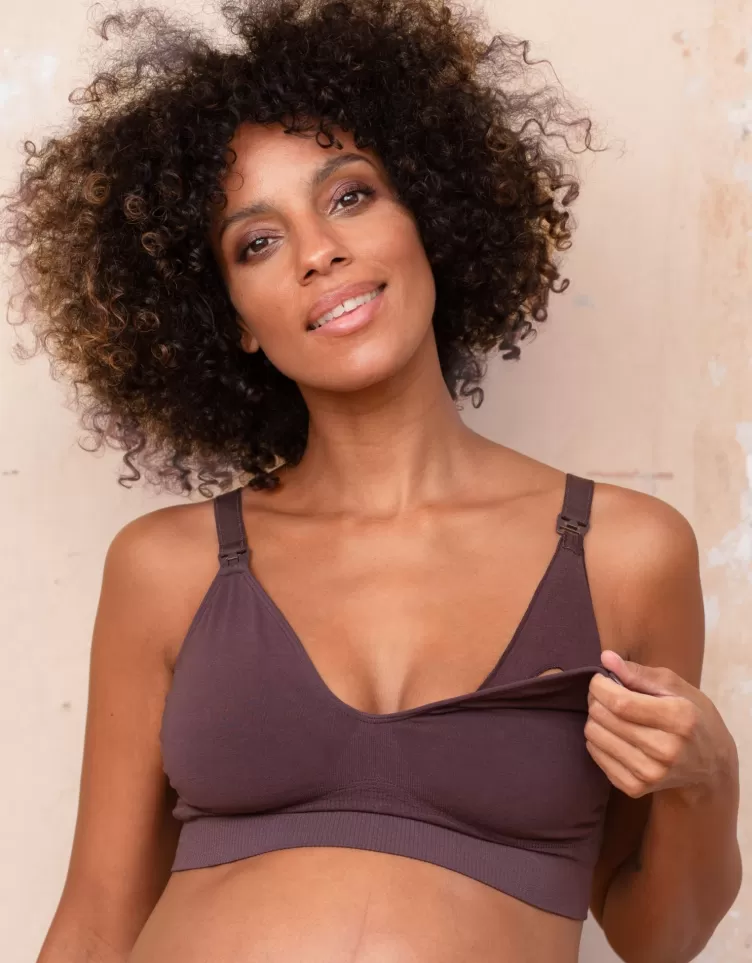 Seraphine Soutien-gorge allaitement en bambou – Lot de 2, Sepia et Mauve Taupe | < Vêtements d'allaitement | Soutien-gorge d'allaitement et Lingerie