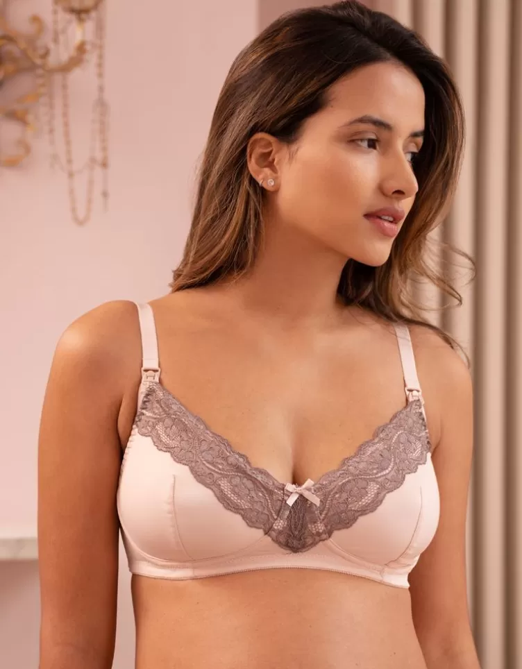 Seraphine Soutien-gorge allaitement et grossesse sans armature - Rose poudré/Mocha | < Vêtements d'allaitement | Soutien-gorge d'allaitement et Lingerie