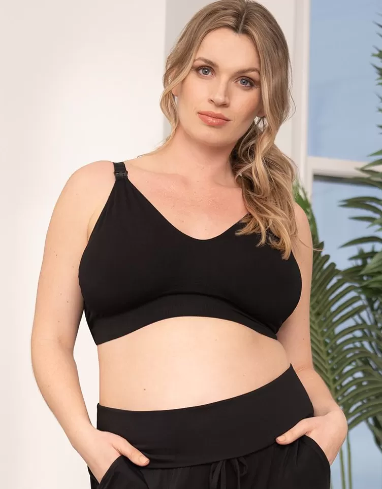 Seraphine Soutien-gorge d’allaitement Curve en viscose de bambou, noir – lot de 2 | < Vêtements d'allaitement | Soutien-gorge d'allaitement et Lingerie