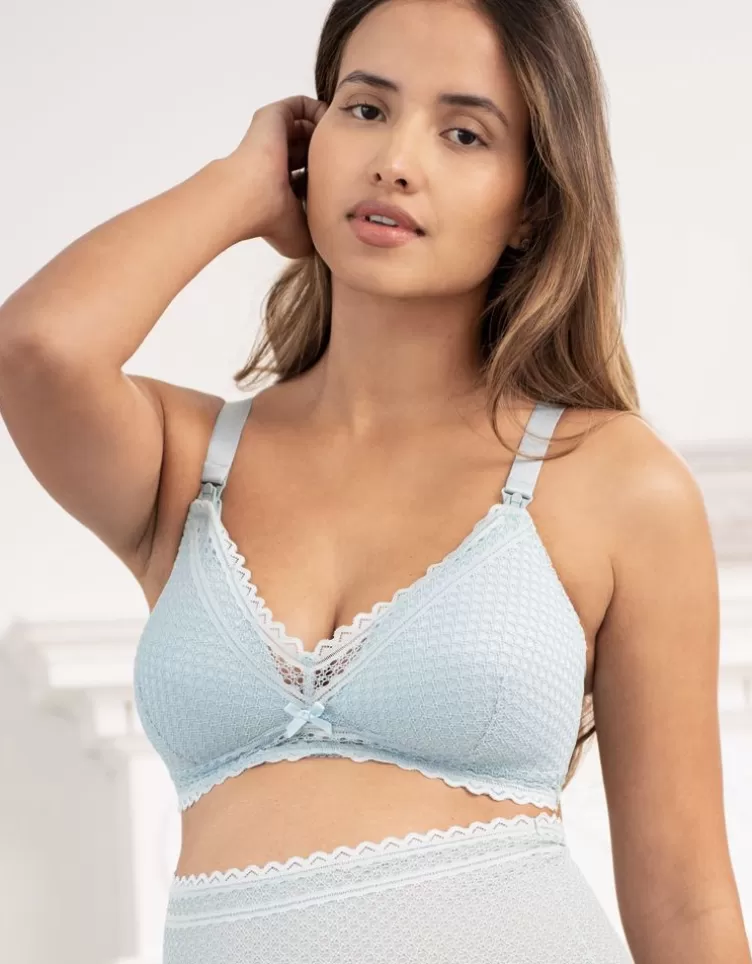 Seraphine Soutien-gorge de maternité et d'allaitement en dentelle bleu clair | < Vêtements d'allaitement | Soutien-gorge d'allaitement et Lingerie