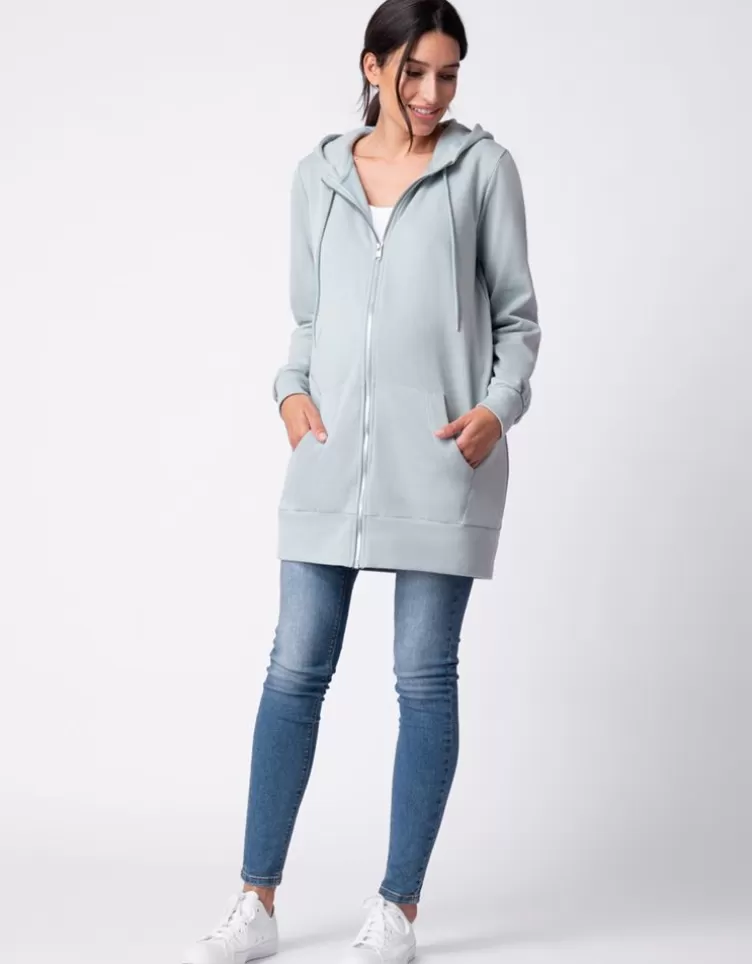 Seraphine Sweat à capuche 3 en 1 de maternité à portage vert sauge | < Manteaux et Portage | Vêtements de Portage