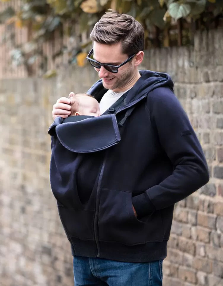 Seraphine Sweat à capuche de portage pour homme, bleu marine | <Homme Hommes | Manteaux et Portage