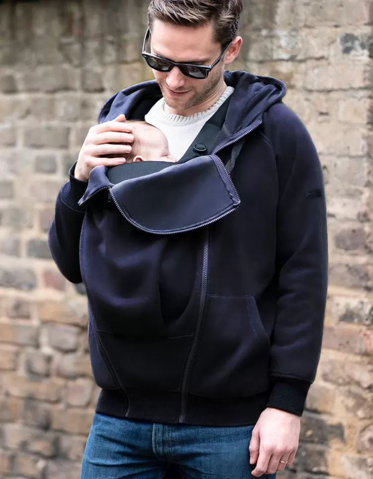 Seraphine Sweat à capuche de portage pour homme, bleu marine | <Homme Hommes | Manteaux et Portage