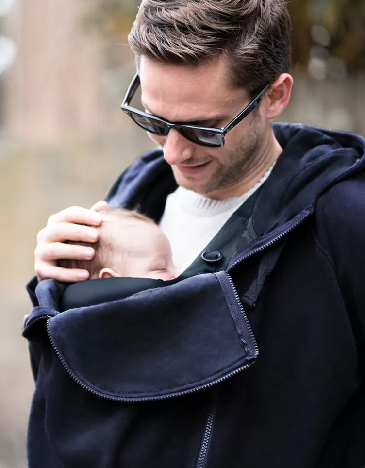 Seraphine Sweat à capuche de portage pour homme, bleu marine | <Homme Hommes | Manteaux et Portage