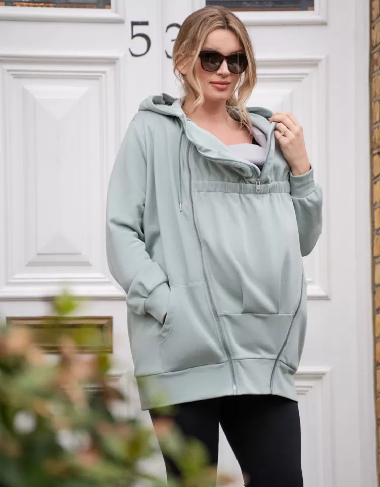 Seraphine Sweat à capuche grossesse et portage Curve 3 en 1 | < Manteaux et vestes