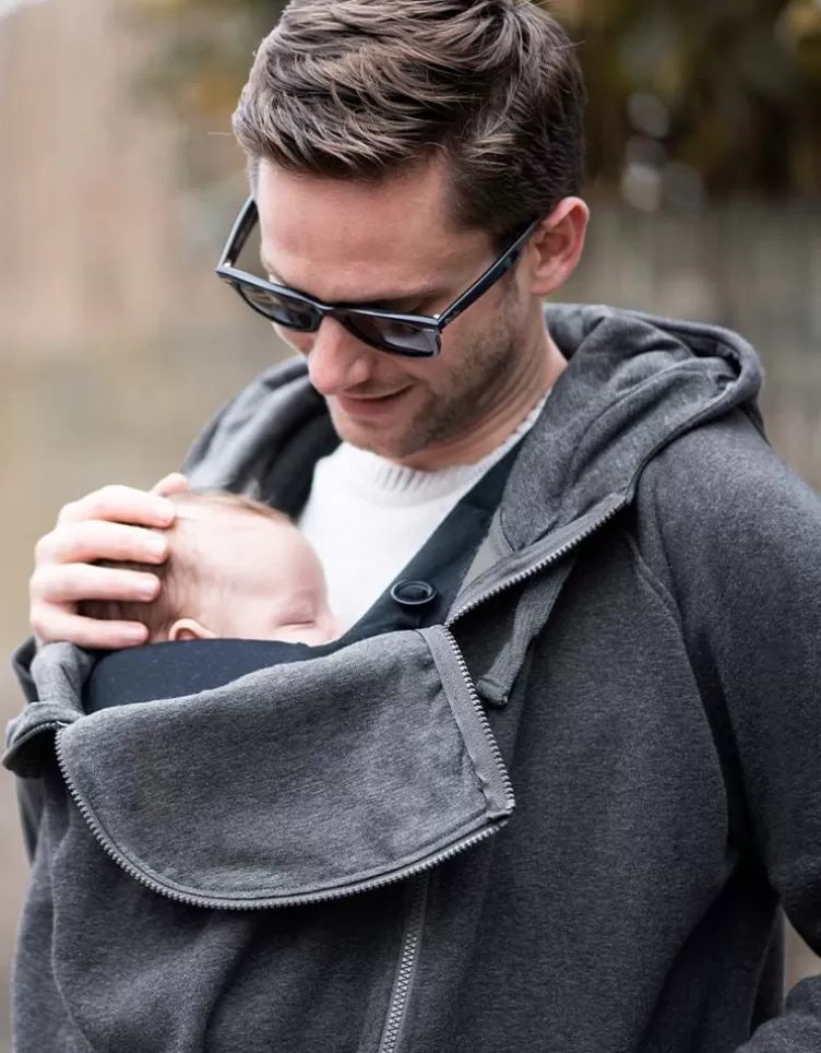 Seraphine Sweat à capuche zippé 3 en 1 pour homme – Gris | <Homme CARIPOD™ | Hommes